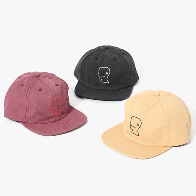 WASHED TWILL LOGOHAED HAT -3.COLOR-