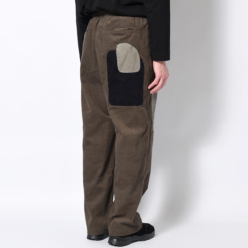 PATCHWORK CORD CLIMBER PANTS -ASPHALT-