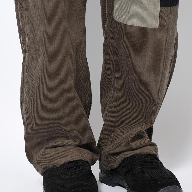 PATCHWORK CORD CLIMBER PANTS -ASPHALT-