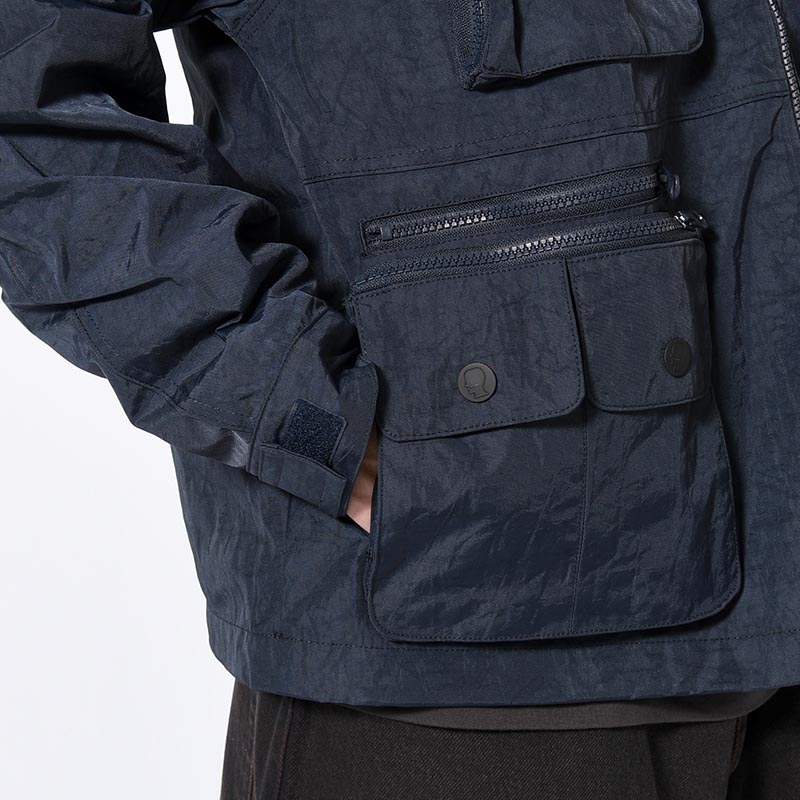 CROPPED HUNTING JACKET -NAVY-