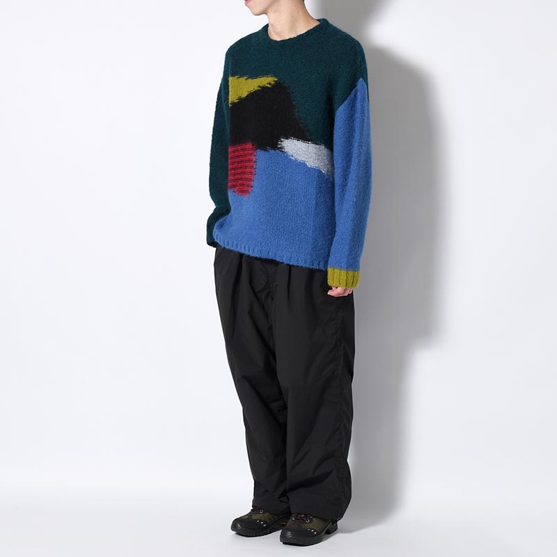 BOXY KNIT SWEATER -BLUE-