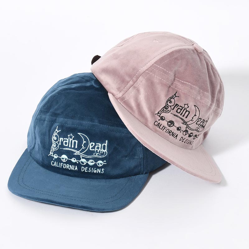 VELVETEEN CURVED FRONT 6PANEL HAT -2.COLOR-