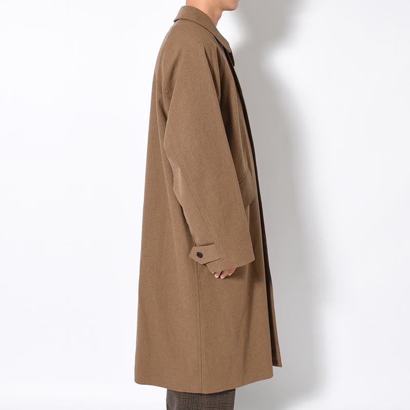 Tweed Sniper Cape Collar Coat -Beige-