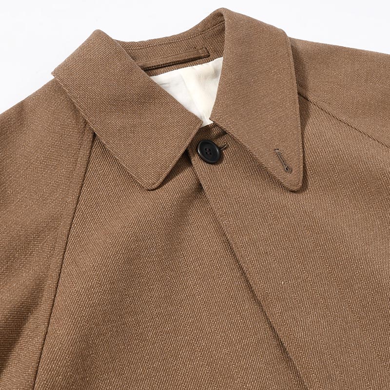 Tweed Sniper Cape Collar Coat -Beige-