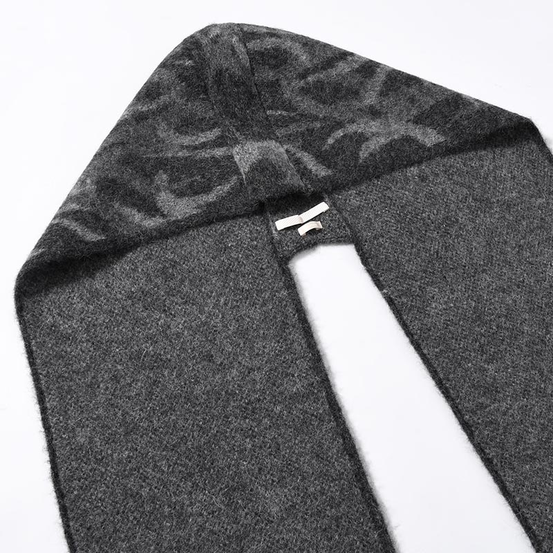 Alpaca Knit hoodie Scarf -TribalCamo-