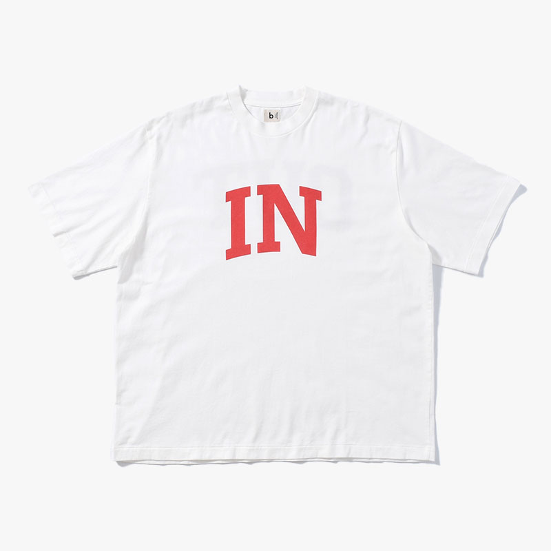 IN and OUT Print Tee WIDE -2.COLOR-(WHITE)