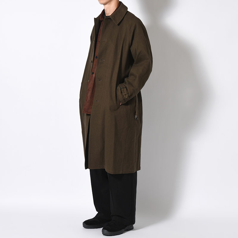 Linen-Co Heavy Twill 35 Coat -KhakiBrown-