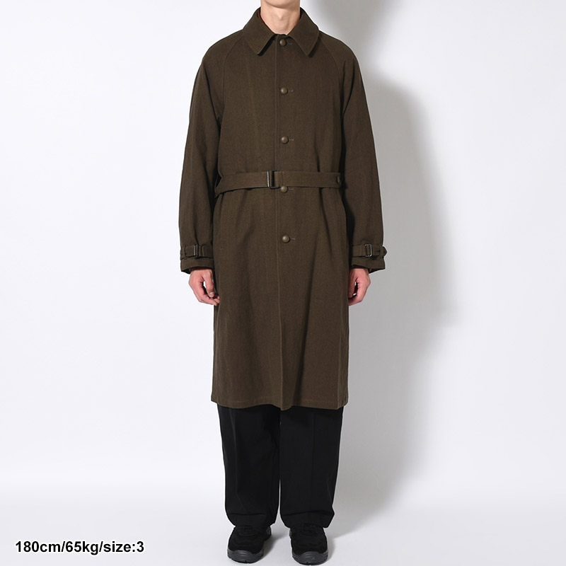 Linen-Co Heavy Twill 35 Coat -KhakiBrown-