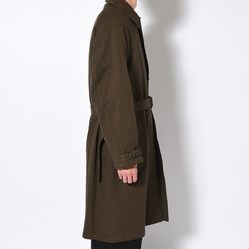 Linen-Co Heavy Twill 35 Coat -KhakiBrown-