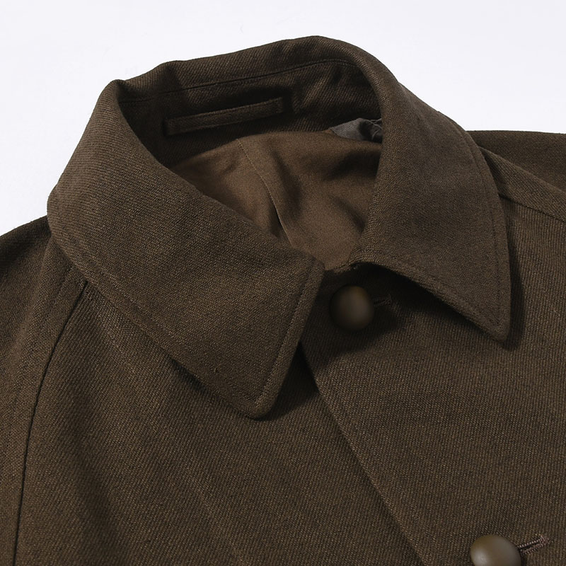 Linen-Co Heavy Twill 35 Coat -KhakiBrown-