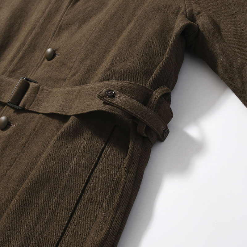 Linen-Co Heavy Twill 35 Coat -KhakiBrown-