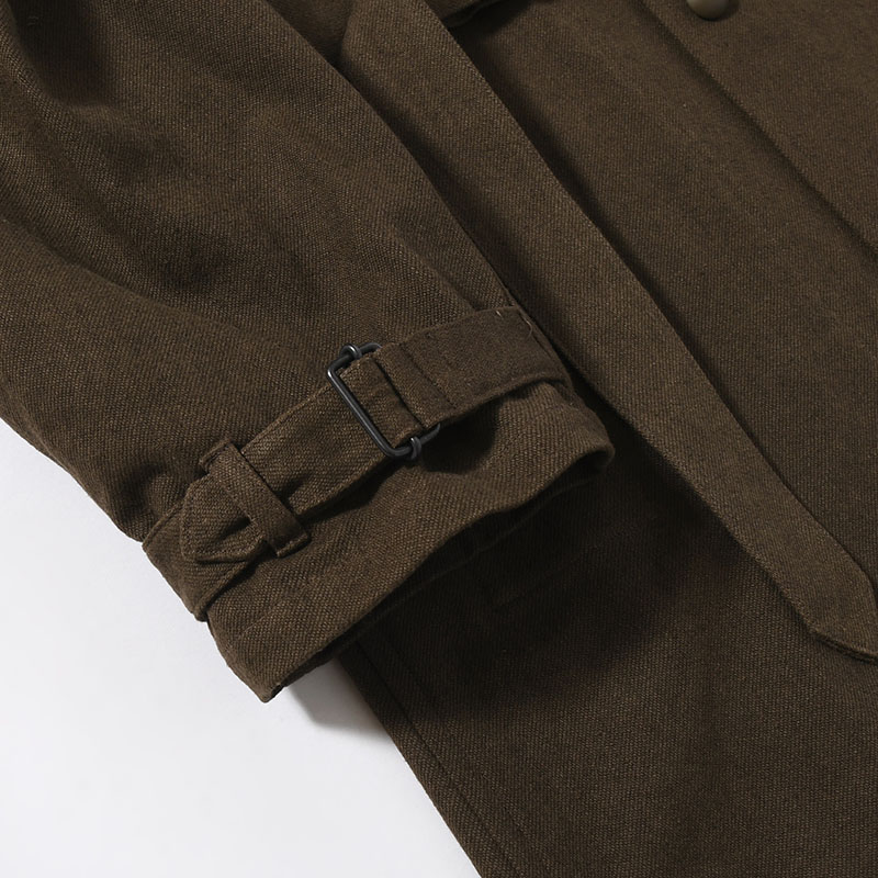 Linen-Co Heavy Twill 35 Coat -KhakiBrown-