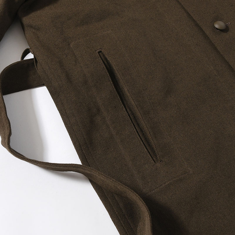 Linen-Co Heavy Twill 35 Coat -KhakiBrown-