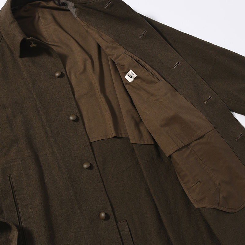 Linen-Co Heavy Twill 35 Coat -KhakiBrown-