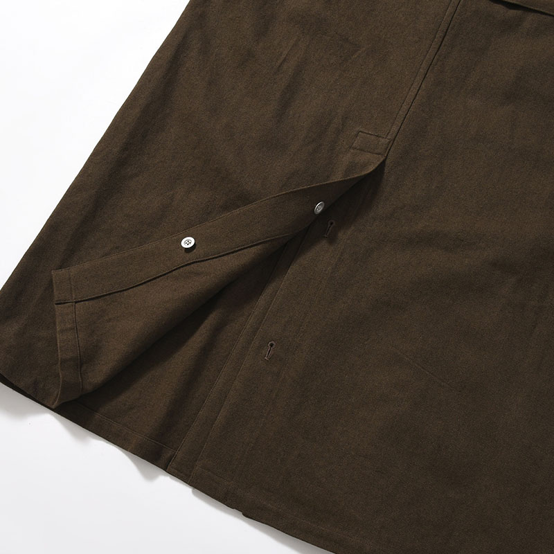 Linen-Co Heavy Twill 35 Coat -KhakiBrown-