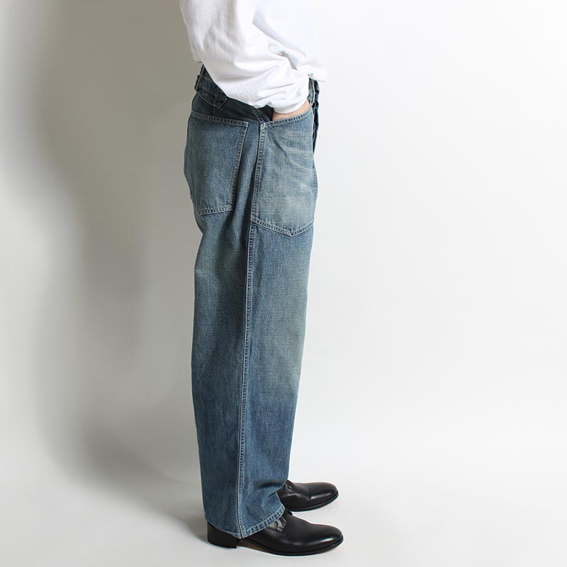 US ARMY M35 DENIM TROUSERS -INDIGO AGEING-