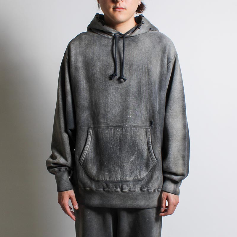 HARD AGING HOODIE -BLACK-