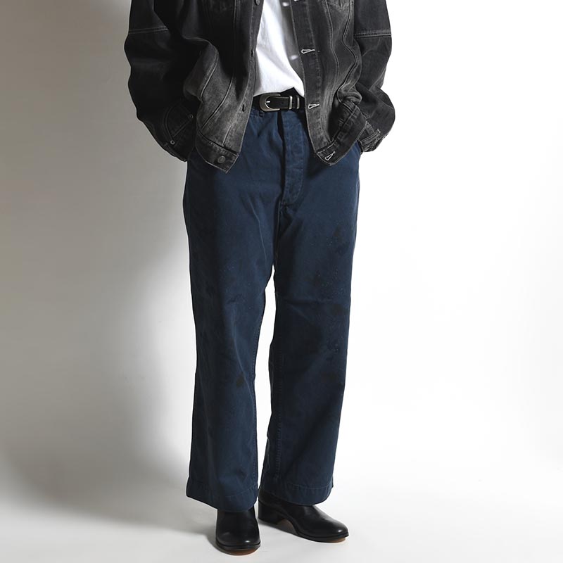 WORK TROUSERS DUSTY -NAVY AGING-