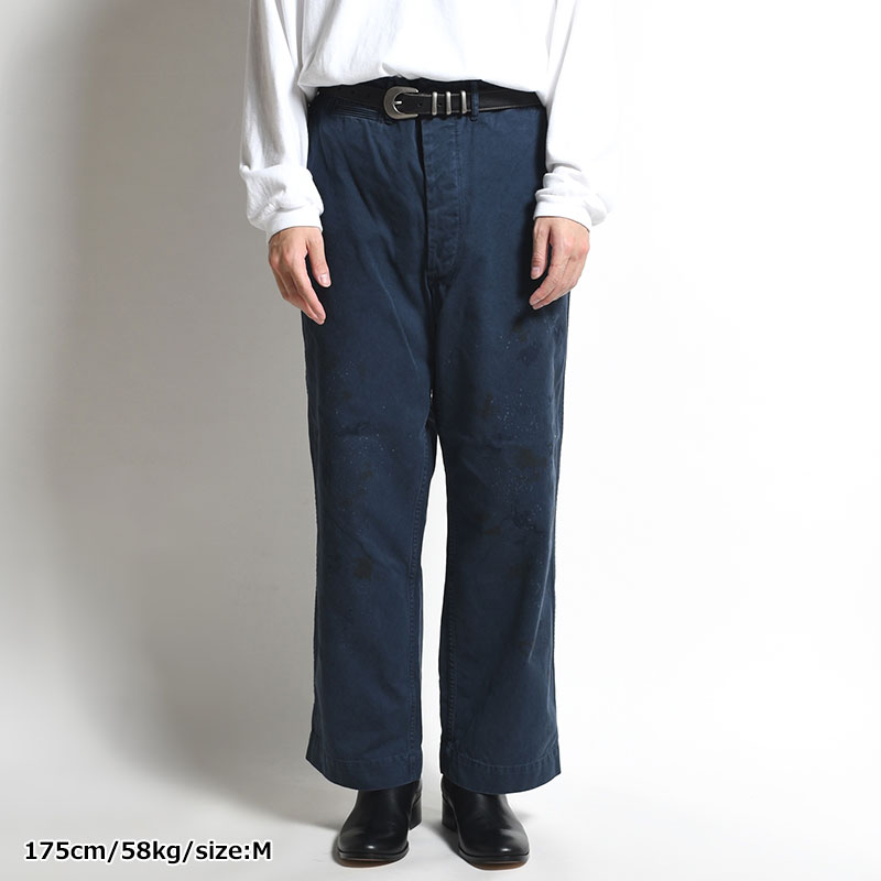 WORK TROUSERS DUSTY -NAVY AGING-