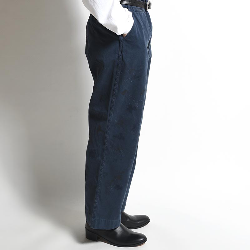 WORK TROUSERS DUSTY -NAVY AGING-