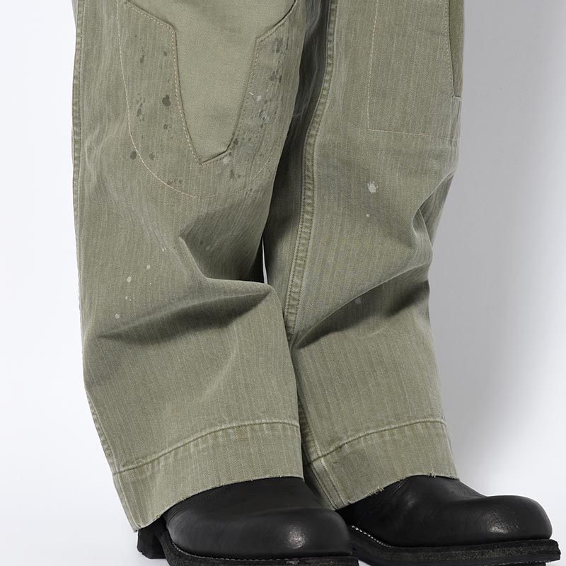 M43 HBT COMBAT TROUSERS -OD REPAIRED-