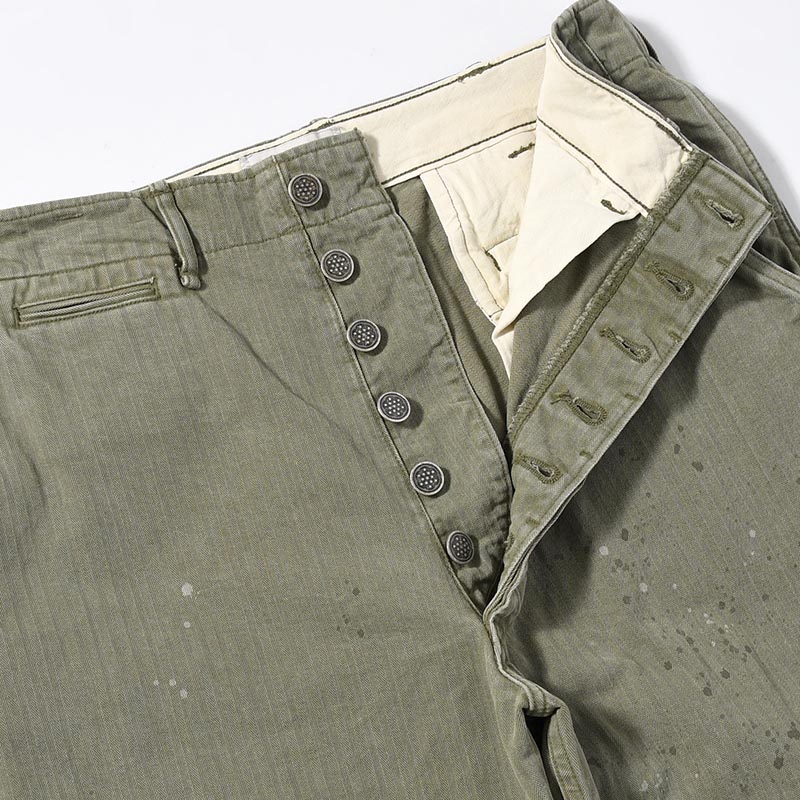 M43 HBT COMBAT TROUSERS -OD REPAIRED-