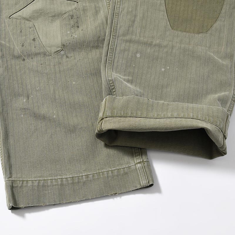 M43 HBT COMBAT TROUSERS -OD REPAIRED-