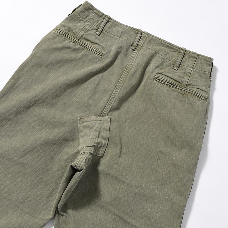 M43 HBT COMBAT TROUSERS -OD REPAIRED-