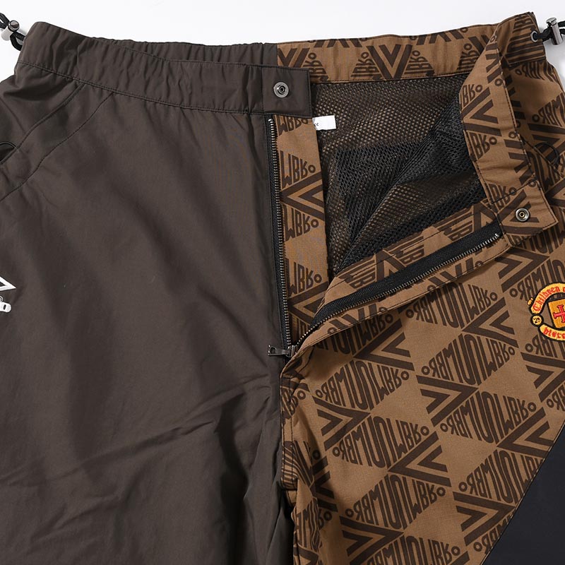 UMBRO CHANGEOVER TRACK PANTS -BROWN-