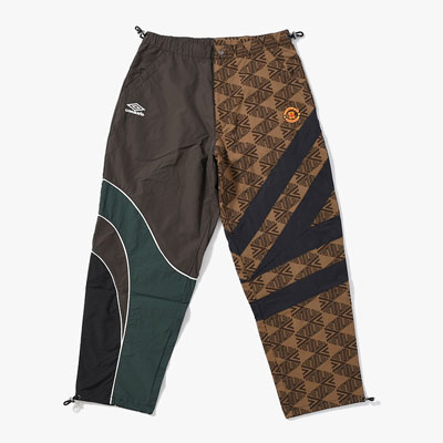 UMBRO CHANGEOVER TRACK PANTS -BROWN-