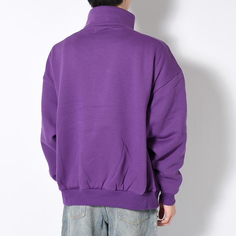 SNAP BUTTON STAND SWEAT TOP -3.COLOR-