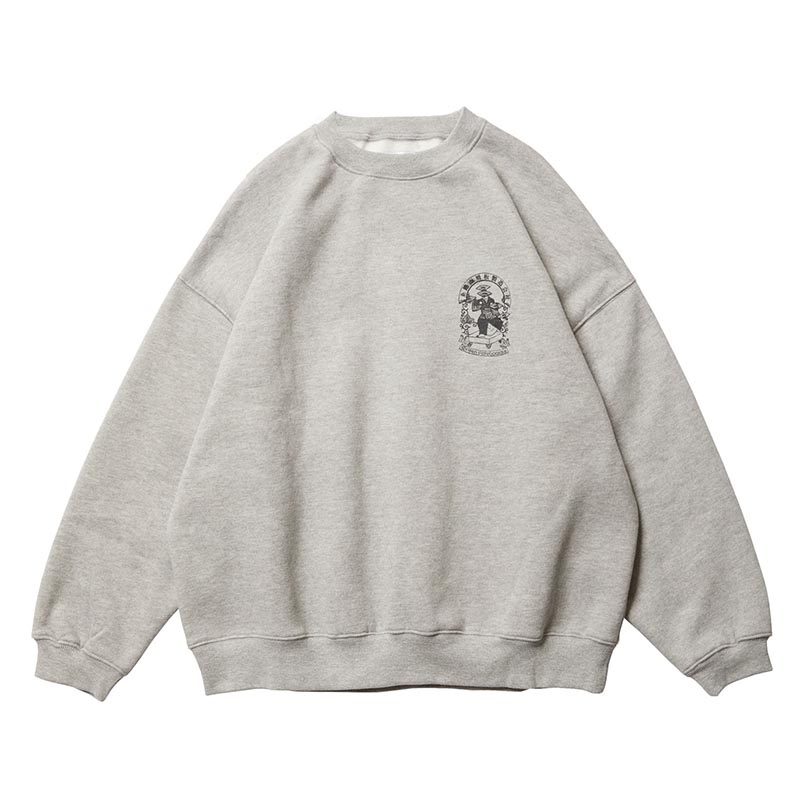 EMBLEM CREW SWEAT -2.COLOR-(HEATHERGRAY)