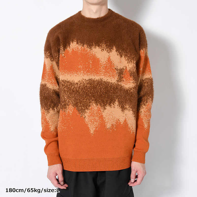 MISTY LANDSCAPE KNIT -ORANGE-