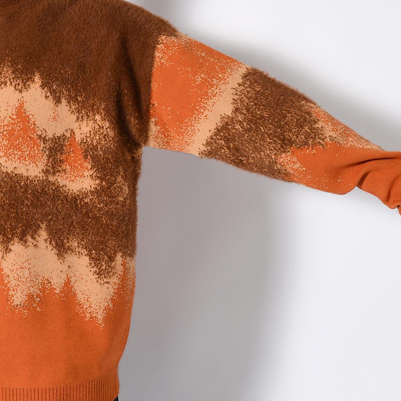 MISTY LANDSCAPE KNIT -ORANGE-