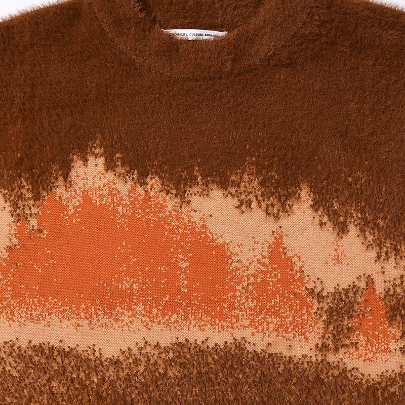 MISTY LANDSCAPE KNIT -ORANGE-