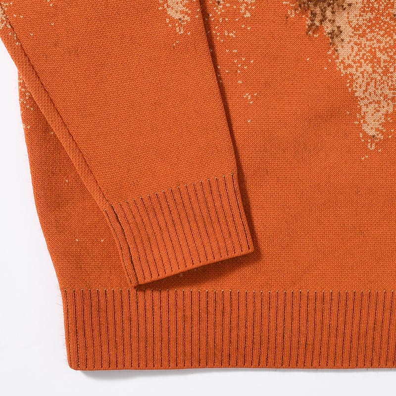 MISTY LANDSCAPE KNIT -ORANGE-