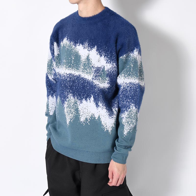 MISTY LANDSCAPE KNIT -BLUE-