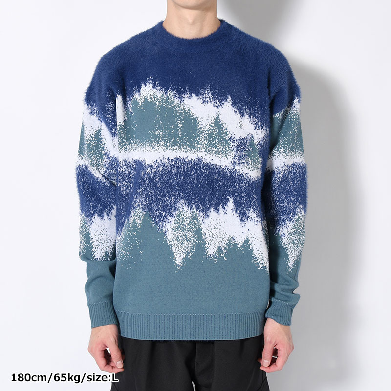 MISTY LANDSCAPE KNIT -BLUE-