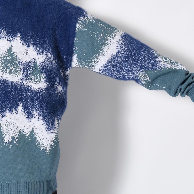 MISTY LANDSCAPE KNIT -BLUE-