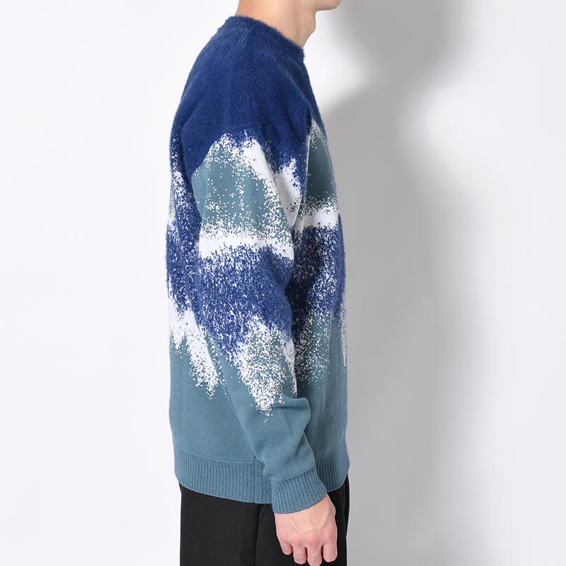 MISTY LANDSCAPE KNIT -BLUE-