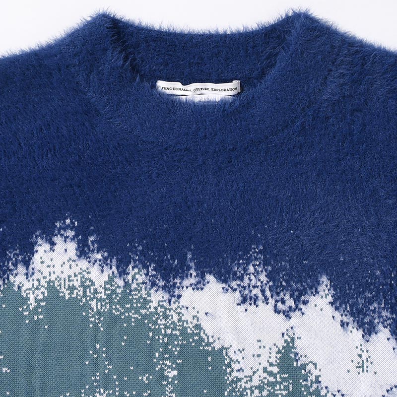 MISTY LANDSCAPE KNIT -BLUE-