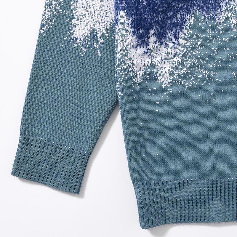 MISTY LANDSCAPE KNIT -BLUE-