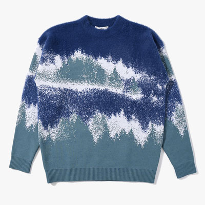 MISTY LANDSCAPE KNIT -BLUE-