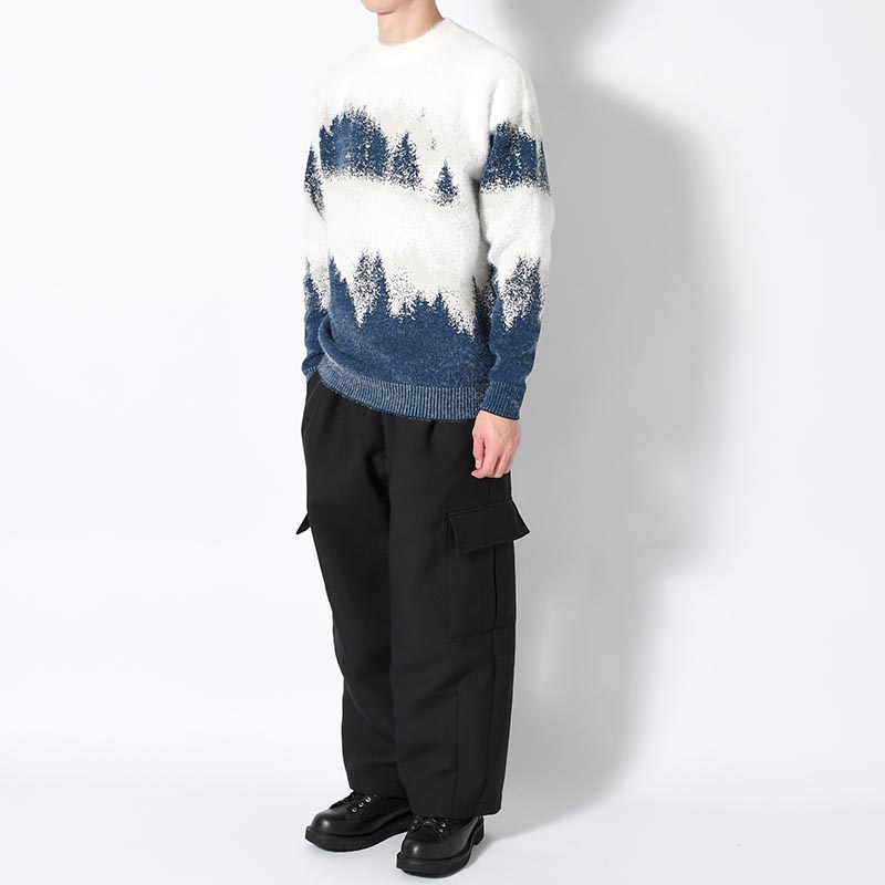 MISTY LANDSCAPE KNIT -WHITE-