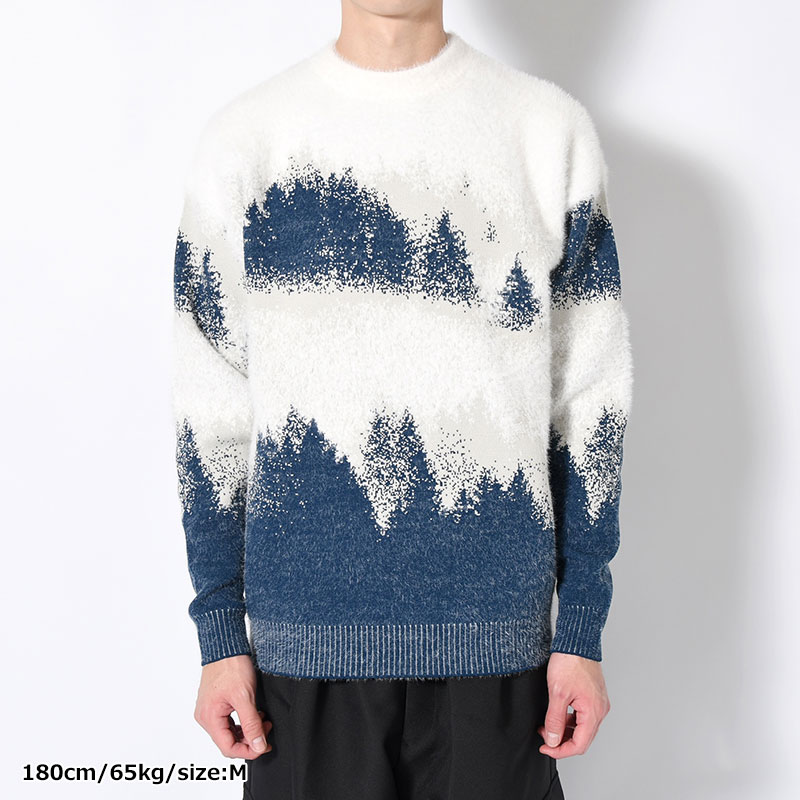 MISTY LANDSCAPE KNIT -WHITE-