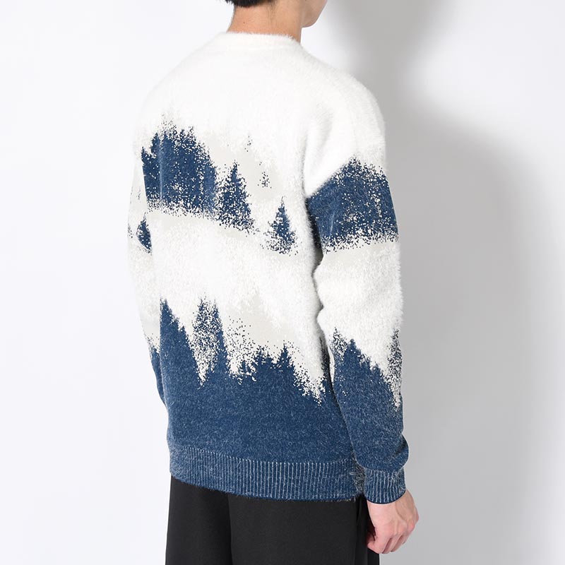 MISTY LANDSCAPE KNIT -WHITE-