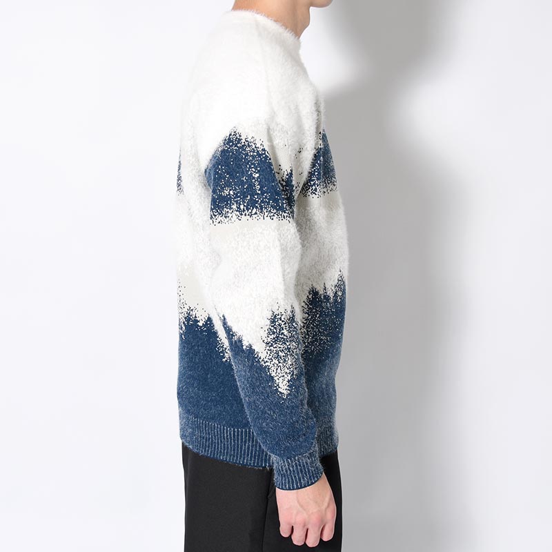 MISTY LANDSCAPE KNIT -WHITE-