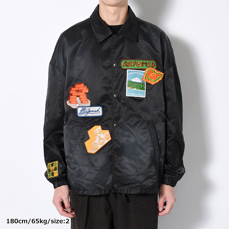 FAF × refomed DIYed COACH JACKET -BLACK-