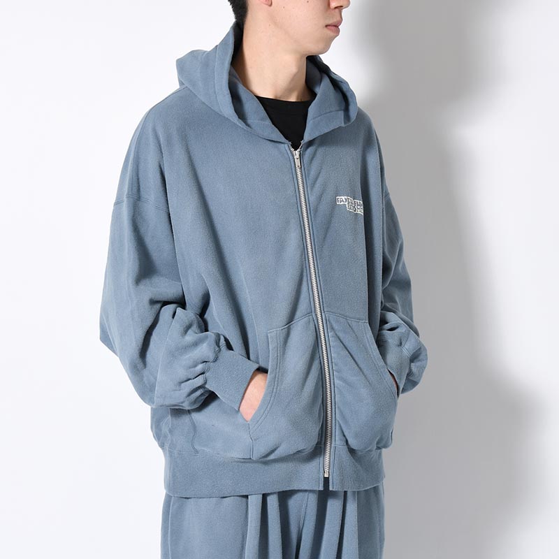 ZIP UP HOODIE -BLUEGRAY-