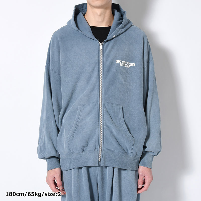 ZIP UP HOODIE -BLUEGRAY-